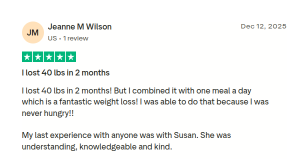 A 5-star review on OrderlyMeds.